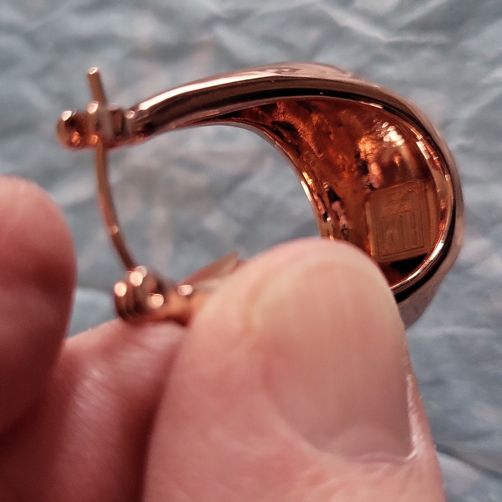 NWOT Bronzo Italia drop hoops - Picture 4 of 4
